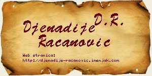 Đenadije Račanović vizit kartica